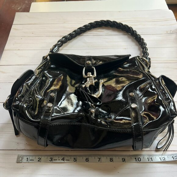 Francesco Biasa Black Patent Leather Handbag - Picture 6 of 11